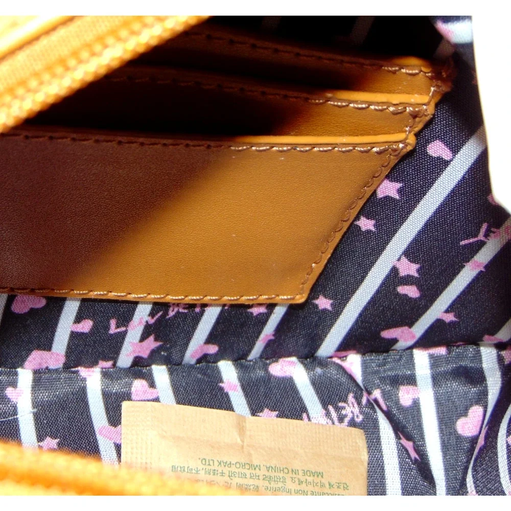 Betsey Johnson Football Bag Brown & White Mini Satchel Luv Betsey Novelty Purse - Picture 12 of 16